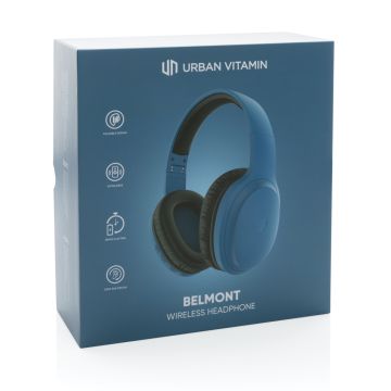 Urban Vitamin Belmont wireless headphone Blue - 1 Bounce Creative Designs