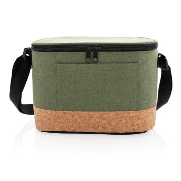 Two tone cooler bag with cork detail Green - 1 Bounce Creative Designs