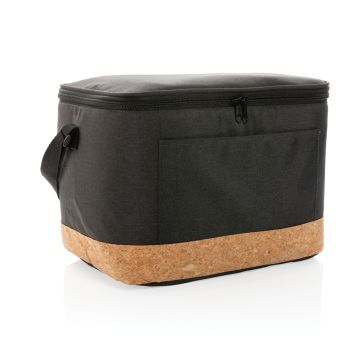 Impact AWARE XL RPET two tone cooler bag with cork detail Black - 1 Bounce Creative Designs