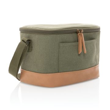 Impact AWARE 16 oz rcanvas six can cooler bag Green - 1 Bounce Creative Designs