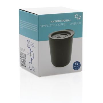 Simplistic antimicrobial coffee tumbler Black - 1 Bounce Creative Designs