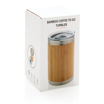 Bamboo Coffee To Go Tumbler Brown - 1 Bounce Creative Designs