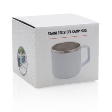 Stainless steel camp mug White - 1 Bounce Creative Designs