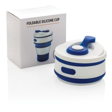 Foldable silicone cup Blue - 1 Bounce Creative Designs