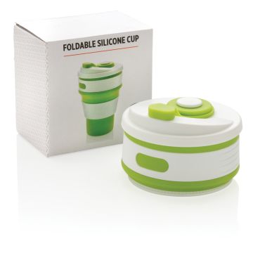 Foldable silicone cup Green - 1 Bounce Creative Designs
