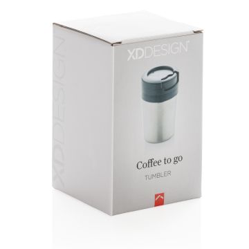 Coffee to go tumbler Silver - 1 Bounce Creative Designs