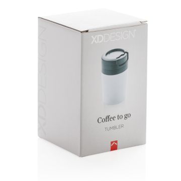 Coffee to go tumbler White - 1 Bounce Creative Designs