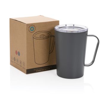 RCS Recycled stainless steel modern vacuum mug with lid Anthracite - 1 Bounce Creative Designs