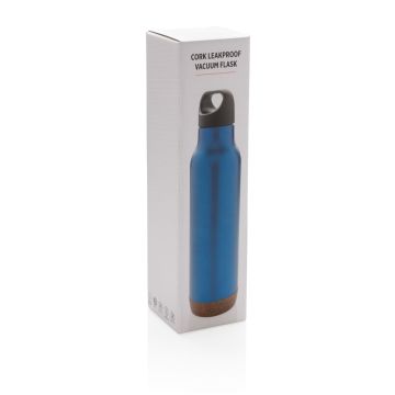 Cork leakproof vacuum flask Blue - 1 Bounce Creative Designs