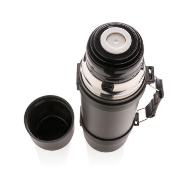 Swiss Peak Vacuum Flask With 2 Cups Grey - 1 Bounce Creative Designs
