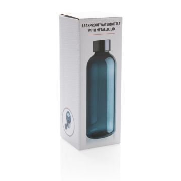Leakproof water bottle with metallic lid Blue - 1 Bounce Creative Designs