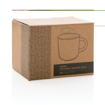 Vintage ceramic mug Grey - 1 Bounce Creative Designs