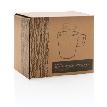 Ceramic modern coffee mug Grey - 1 Bounce Creative Designs