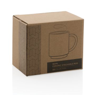 Ceramic stackable mug Blue - 1 Bounce Creative Designs