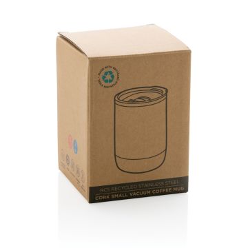 Cork small vacuum coffee mug White - 1 Bounce Creative Designs