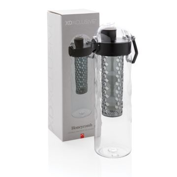 Honeycomb lockable leak proof infuser bottle Black - 1 Bounce Creative Designs