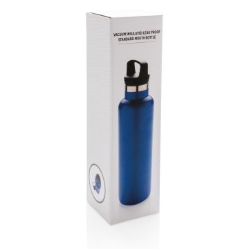 Vacuum insulated leak proof standard mouth bottle Blue - 1 Bounce Creative Designs