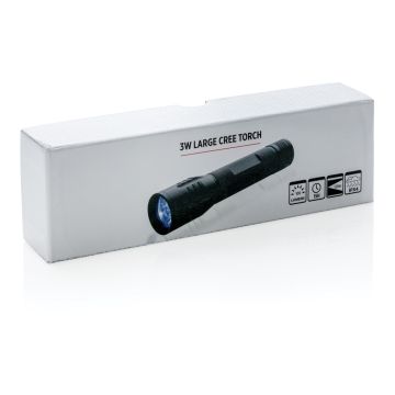 3W large CREE torch Black - 1 Bounce Creative Designs
