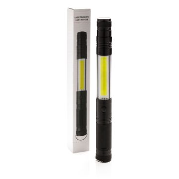 Large Telescopic Light With COB Black - 1 Bounce Creative Designs