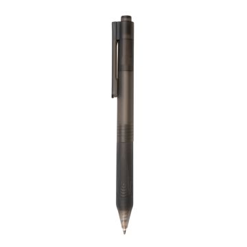 X9 frosted pen with silicone grip Black - 1 Bounce Creative Designs