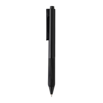 X9 solid pen with silicone grip Black - 1 Bounce Creative Designs