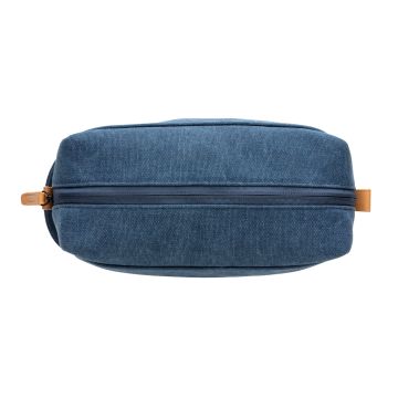 Canvas toiletry bag PVC free Blue - 1 Bounce Creative Designs