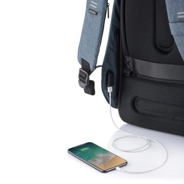 Bobby Hero Small Antitheft backpack Blue - 1 Bounce Creative Designs
