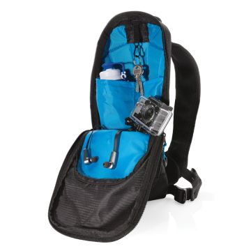 Explorer ripstop small hiking backpack 7L PVC free Black blue - 1 Bounce Creative Designs