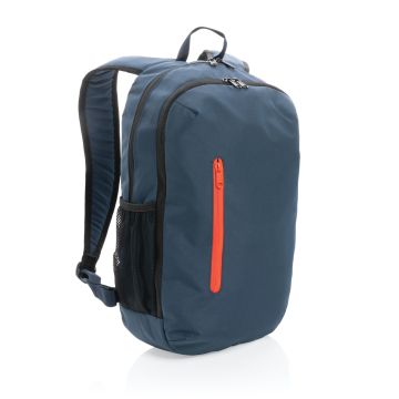 Impact AWARE 300D RPET casual backpack Navy pink - 1 Bounce Creative Designs