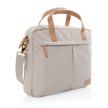 Impact AWARE 16 oz recycled canvas laptop bag Grey - 1 Bounce Creative Designs