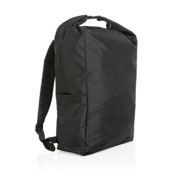 Impact AWARE RPET lightweight rolltop backpack Black - 1 Bounce Creative Designs