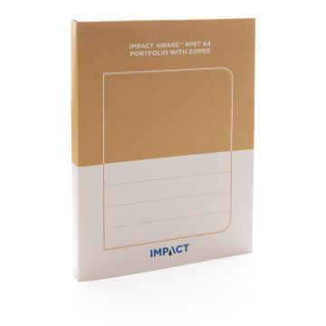 Impact AWARE RPET A4 portfolio with zipper Navy - 1 Bounce Creative Designs