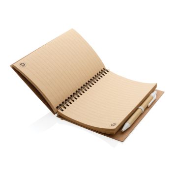 Cork spiral notebook with pen White - 1 Bounce Creative Designs