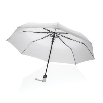21 Impact AWARE RPET 190T mini auto open umbrella White - 1 Bounce Creative Designs
