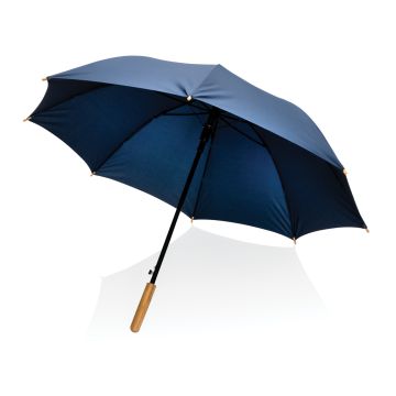 23 Impact AWARE RPET 190T auto open bamboo umbrella Navy - 1 Bounce Creative Designs