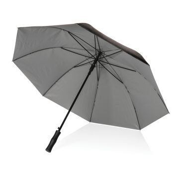 27 Impact AWARE RPET 190T dual colour auto open umbrella Silver - 1 Bounce Creative Designs