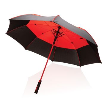 27 Impact AWARE RPET 190T auto open stormproof umbrella Red - 1 Bounce Creative Designs