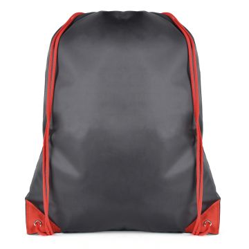 Black Coloured Trim Pegasus Drawstring Bag