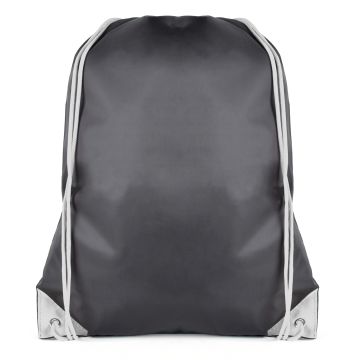 Black Coloured Trim Pegasus Drawstring Bag