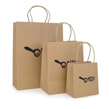Printed Brunswick Large Natural Paper Bag