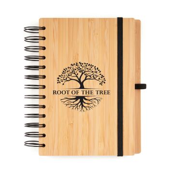 B6 Spiral Bamboo Notebook