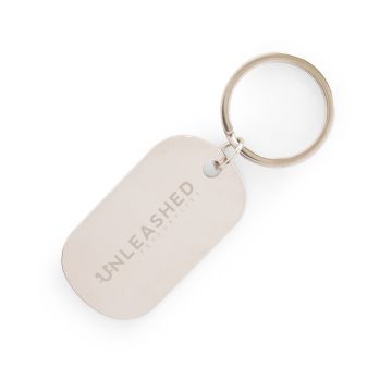 Metal Dog Tag Style Keyring