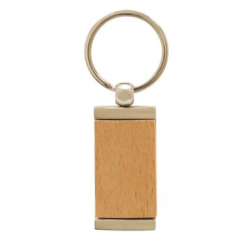 Bambley Bamboo And Metal Keyring