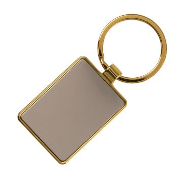 Rectangular Gold Keyring