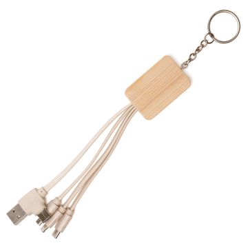 USB-C Rectangle Bamboo and Wheat Straw Charger