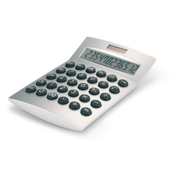 BASICS Value Calculator Solar Powered Matt silver - 1 Bounce Creative Designs