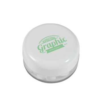 Round pot with sugar free mints