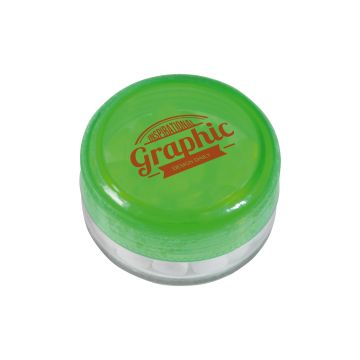 Round pot with sugar free mints