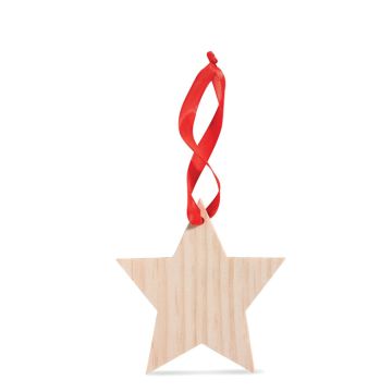 WOOSTAR Eco Wooden Christmas Tree Decoration Star Shaped Wood - 1 Bounce Creative Designs