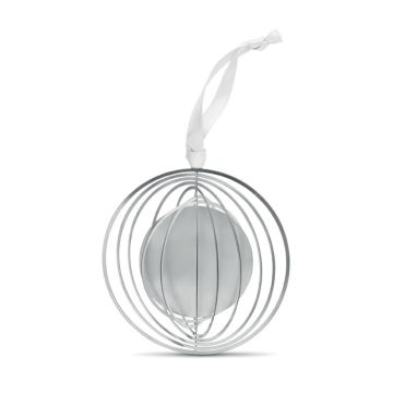 BUNO Metal Christmas Tree Bauble Decoration Silver - 1 Bounce Creative Designs